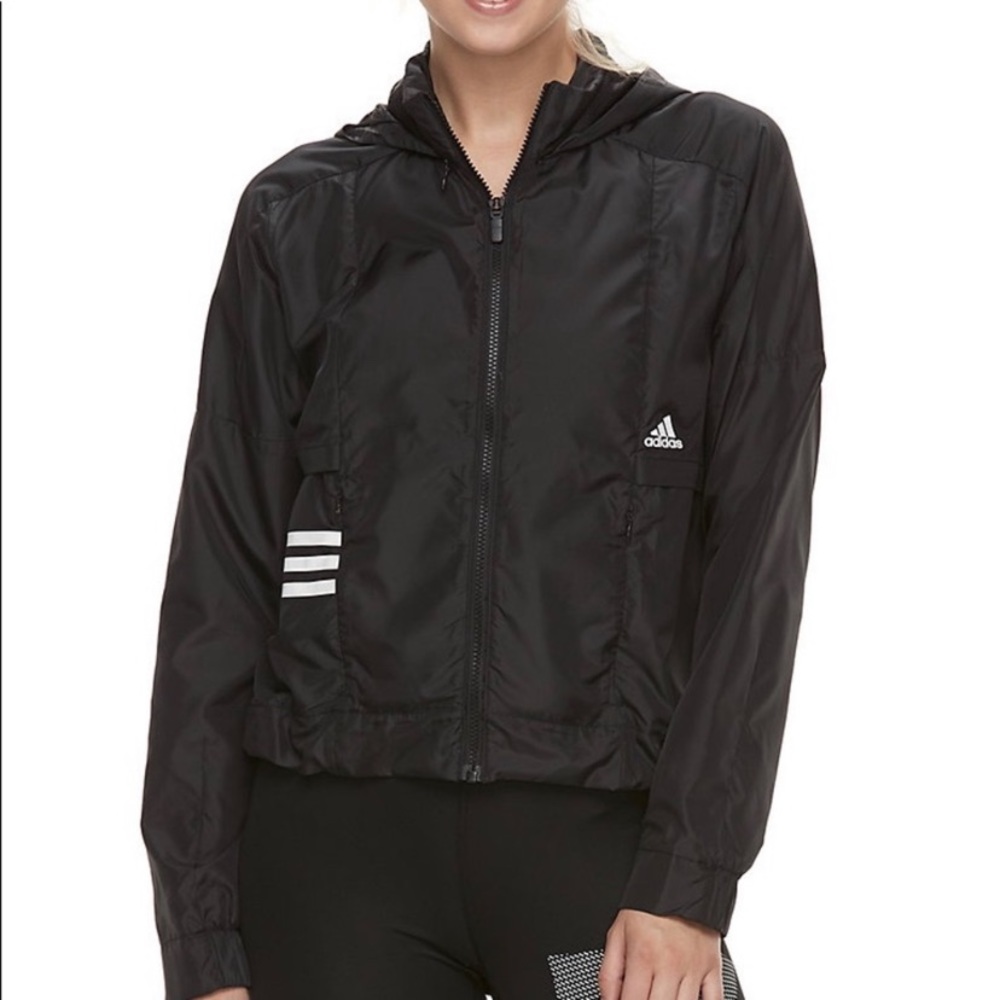 Adidas cropped windbreaker jacket
